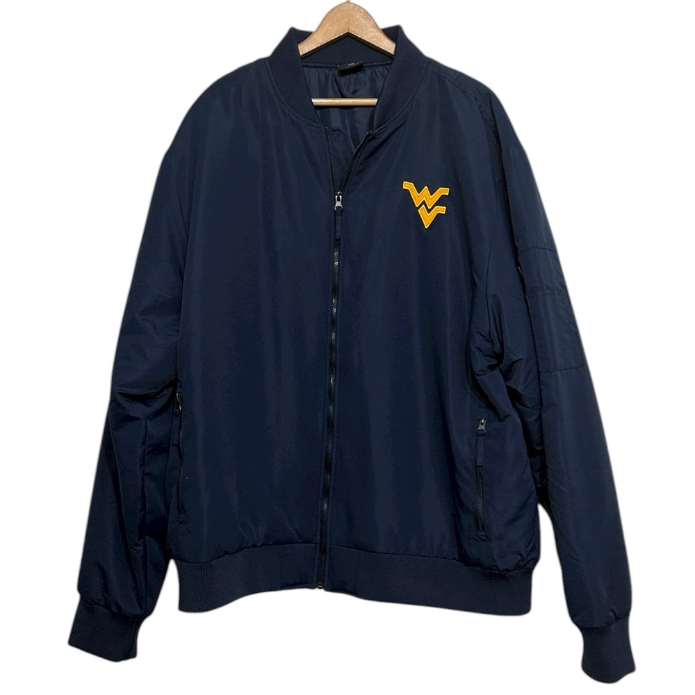 West Virginia WV Mountaineers Jacket Men’s XXL Colosseum Blue Gold Collegiate